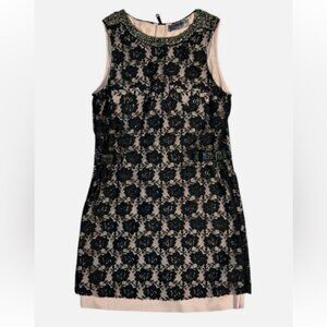 Diesel Dress and Impress black Lace and leather Dress size S